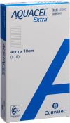 AQUACEL EXTRA Hydrofiber Verband 4x10cm, 10 Stück