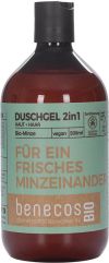 Benecos Gel douhce 2en1 Menthe Bio, 500 ml