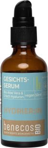 Benecos Gesichtsserum Feuchtigkeit Bio Aloe Vera & 3-fach Hyaluron, 50 ml
