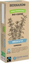 Bernardo Coffee Capsules de café DECA capsules expresso, 10 pièces