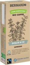 Bernardo Coffee Capsules de café expresso DOLCE, 10 pièces