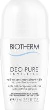 Biotherm Deo Pure Invisible 48H Roll-on Anti-Transpirant, 75 ml