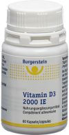 BURGERSTEIN Vitamin D3 2000IE Kapseln, 60 Stück