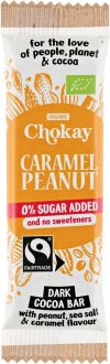 Chokay Barre de chocolat noir au caramel et aux cacahuètes, 30 g