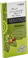claro Fair Trade Mascao Milchschokolade mit ganzen Haselnüssen, 100g