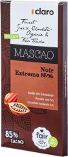 claro Fair Trade Mascao dunkle Schokolade 85%, 80 g