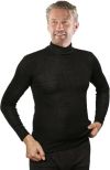 EUSANA Chemise homme manches longues col roulé L noire