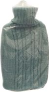 Frosch Wärmflasche PVC 1.8 lt Strickbezug pastellblau