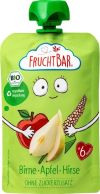 FRUCHTBAR Fruchtpüree Bio Birne Apfel Hirse, 100 g
