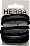HERBA Haarbinder 5.6cm schwarz, 6 Stück