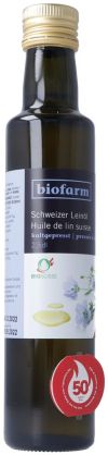 BIOFARM Leinöl CH Knospe Bio Suisse Flasche, 5 dl