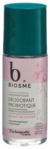 BIOSME Déodorant probiotique roll-on Blanc coton, 50 ml