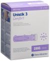 UNISTIK 3 Lanzetten Comfort 28G (1.8 mm), 100 Stück