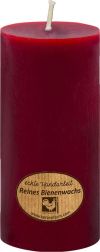Kerzenfarm Bougie pilier en cire d'abeille rouge 45x45x90cm