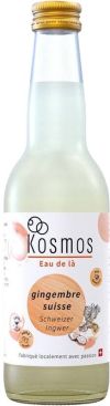 Kosmos Drinks Eau de là Swiss Ginger Boisson au kéfir d'eau, 330 ml