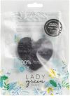 LADY GREEN éponge konjac pour visage charbon bambou
