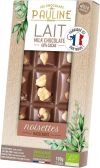 Les Chocolats de PAULINE Chocolat au lait 40 % noisette, 100 g