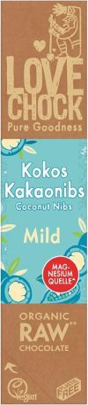 lovechock Barre de chocolat creamy cocos-pépites de cacao