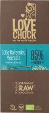 lovechock Chocolat cru aux éclats de cacao & sel marin 86%