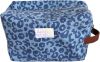 Lili Pepper Blockprint Necessaire Leo Blue SMALL