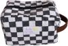 Lili Pepper Blockprint Necessaire Check Black Offwhite SMALL