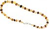 MAINARDI ambre natur 32cm color fermeture argent