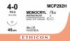 MONOCRYL PLUS 45cm incolore 4-0 FS-2, 36 pièces