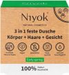 Niyok 3in1 Dusche Körper Haare Gesicht, 80g
