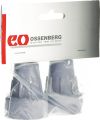 OSSENBERG Krückenkapsel grau 19mm, 1 Paar