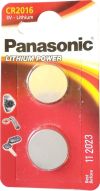 PANASONIC piles boutons CR2016 2 pièces