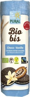 Pural Biscuit double chocolat-vanille au cacao et au blé Biobis, sans huile de palme, 320 g