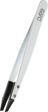 RUBIS Pincette Techno polymère biseauté blanc Inox