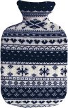 SÄNGER bouillotte 2l housse tricot bleu norvég