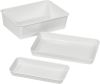 SEMADENI plateau plastique 19x15x4cm mélamin blanc
