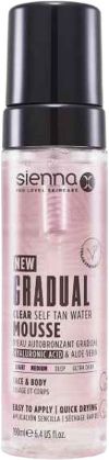 SiennaX Gradual Clear Self Tan Water Mousse, 190 ml