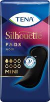 Tena Silhouette Pads Noir Mini, 18 pièces