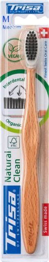 Trisa Natural Clean Holzzahnbürste medium